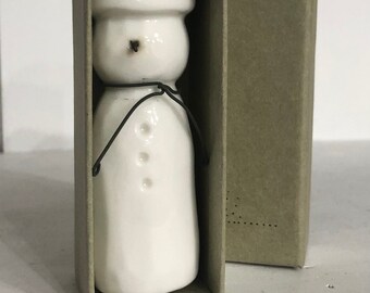 Ceramic snowman ornament, Christmas decoration