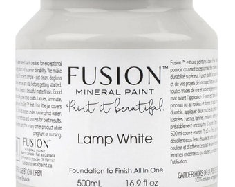 Lamp White, Fusion Mineral Paint, 500ml, Shabby Chic Furniture update makeover, milk paint, silk, chalk paint, upcycle, refinish, art