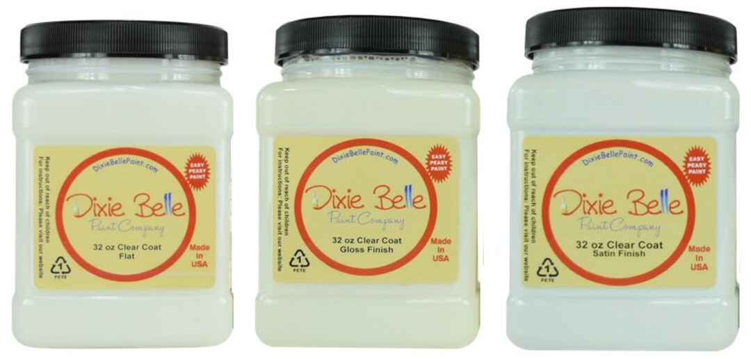 Clear Coat, Dixie Belle Sealer Polyacrylic, Gloss, Satin, Flat 236ml