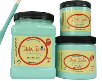 The Gulf | Dixie Belle Paint | soft turquoise | Chalk Mineral Paint 236ml 8oz, 473ml 16oz, 946ml 32oz, Shabby Chic Furniture update makeover