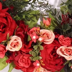 Light Up Christmas Wreath With Bow - 16 Inch Artificial Red Berries & Mixed Leaves For Door Decor