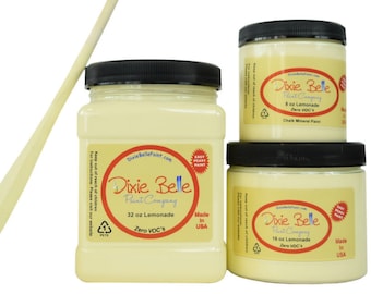 Lemonade | Dixie Belle Paint | Muted Yellow Chalk Mineral Paint | 236ml 8oz, 473ml 16oz, 946ml 32oz, Shabby Chic Furniture update makeover