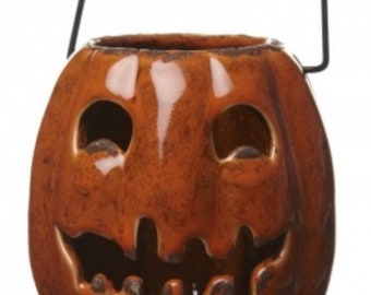 Ceramic candles holder, pumpkin design, Halloween decorations, Halloween party, T-light holder, spooky decoration, tea light
