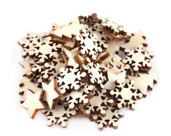 Wooden christmas embellishments, cards, gifts, advent boxe, Christmas Eve boxes, snowflake, Christmas tree, star, crafting, hot glue project