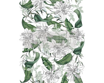 Decor Transfers - Peaceful Garden 24"x35" Dixie Belle Redesign with Prima, Chalk Mineral Paint, June 2022 release, leaves, calm, tranquil