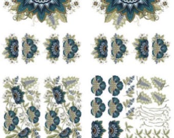 Belle’s and Whistles – Embroidered Lotus Decor Transfer