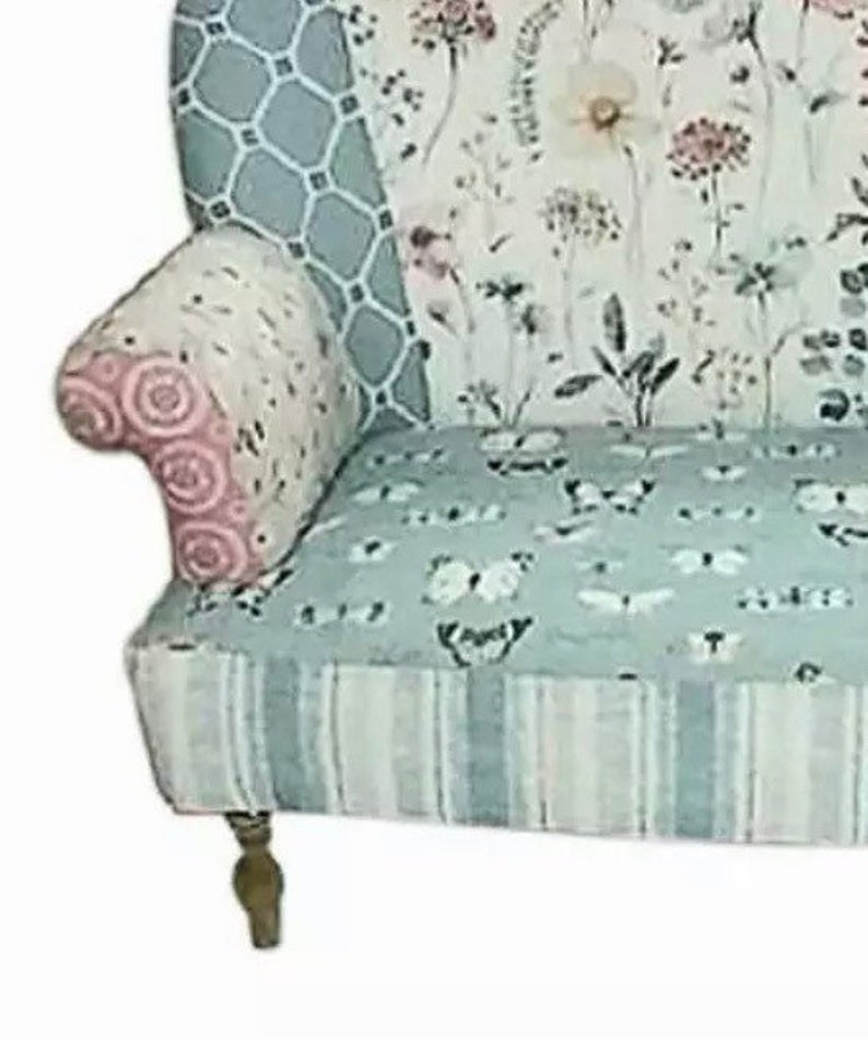 Floral Sofa 23 Seater Chesterfield Shabby Chic Country Etsy UK