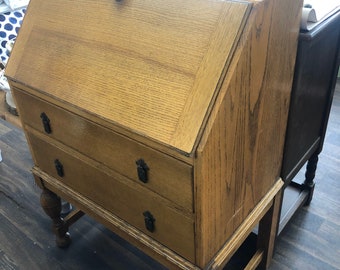 SOLD Shabby chic solid wood bureau writing desk for office study bedroom workspace price includes hand painting any colours