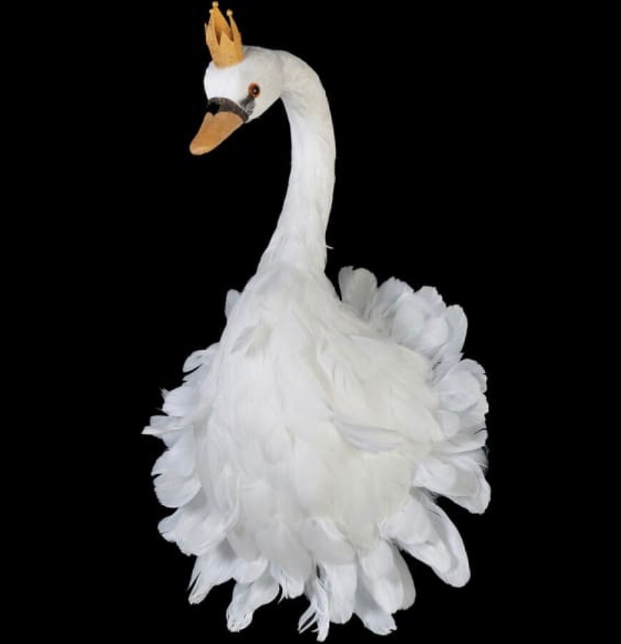 Swan Head Wall Mount, White, Wall Decor, Statement piece, nursery