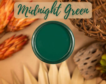 Midnight Green - Dixie Belle Silk All In One Mineral Paint New Colours, Upcycle, Painting, Furniture, Kitchen Renovation water resistant