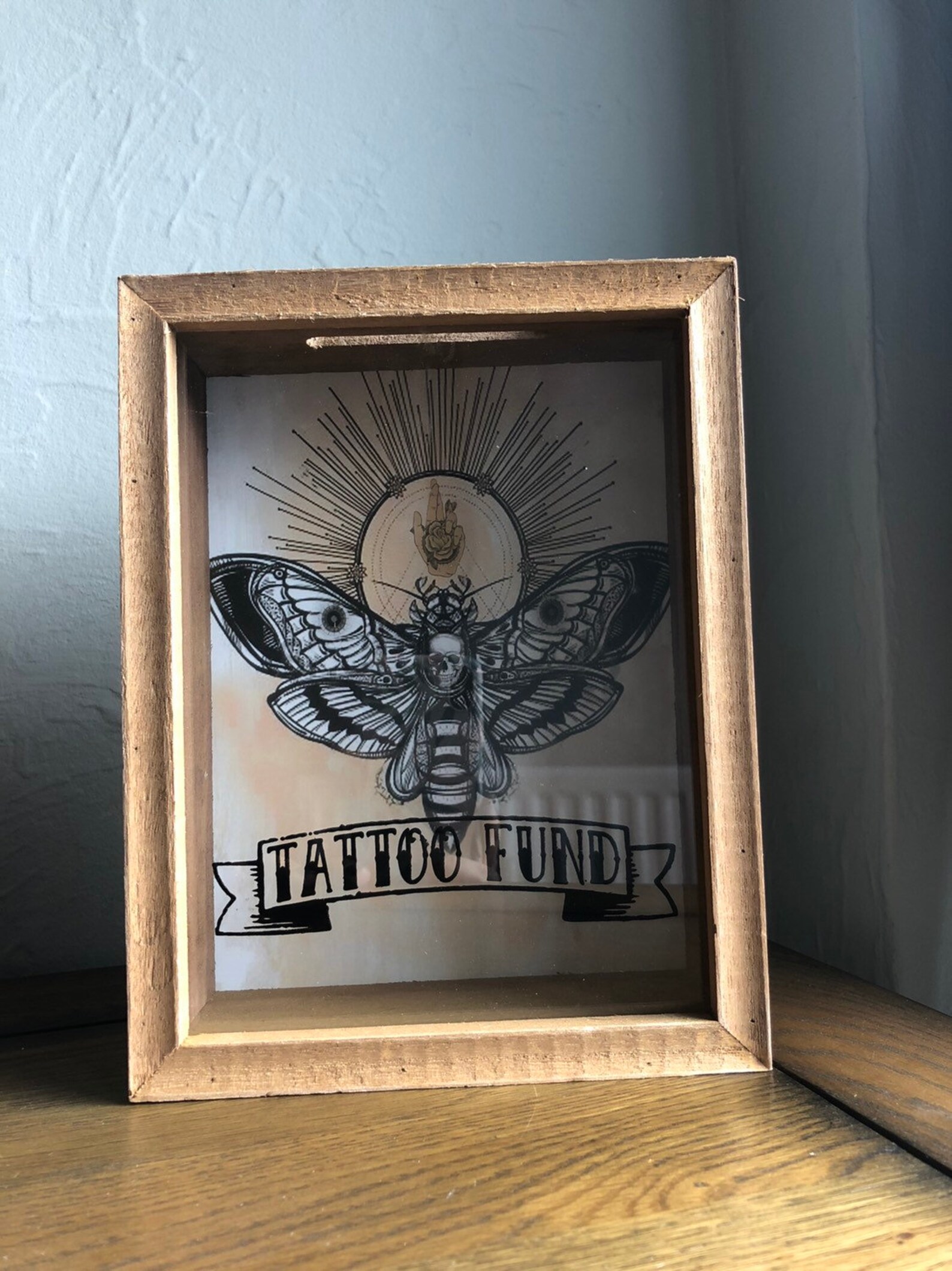 Tattoo Fund Wooden Money Box With Glass Front. Ideal Christmas Etsy