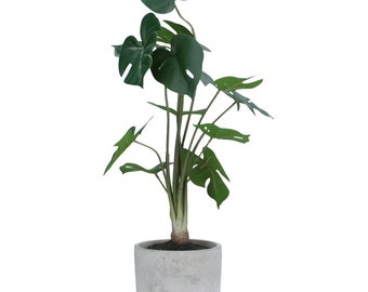 Potted Plant - Faux Monstera, artificial greenery, indoor outdoor use, decoration, easy care, zen garden, yoga,meditation, home decor