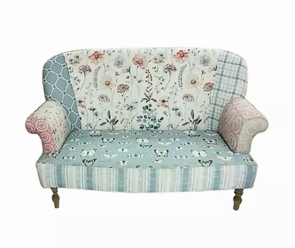 Floral Sofa 23 Seater Chesterfield Shabby Chic Country Etsy UK