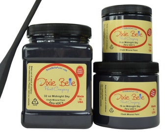Midnight Sky | Dixie Belle Paint | blue black | Chalk Mineral Paint 236ml 8oz, 473ml 16oz, 946ml 32oz, Shabby Chic Furniture update makeover