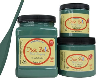 Palmetto | Dixie Belle Paint, dark rich green, Chalk Mineral Paint 236ml 8oz, 473ml 16oz, 946ml 32oz, Shabby Chic Furniture update makeover