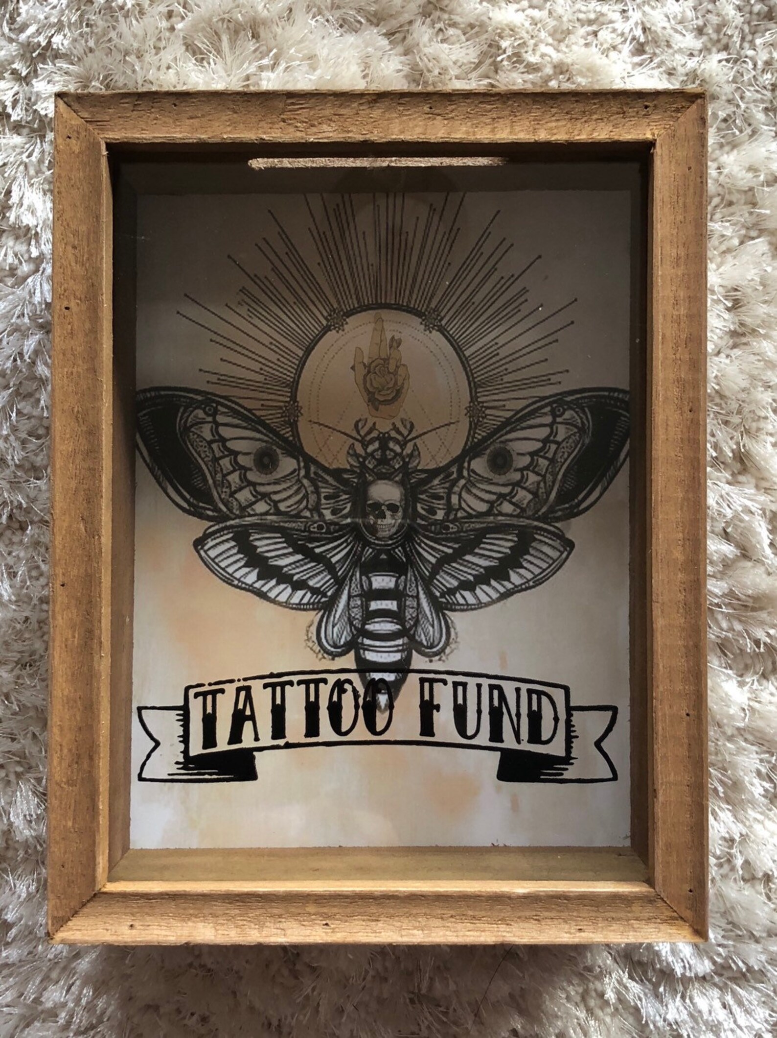 Tattoo Fund Wooden Money Box With Glass Front. Ideal Christmas Etsy