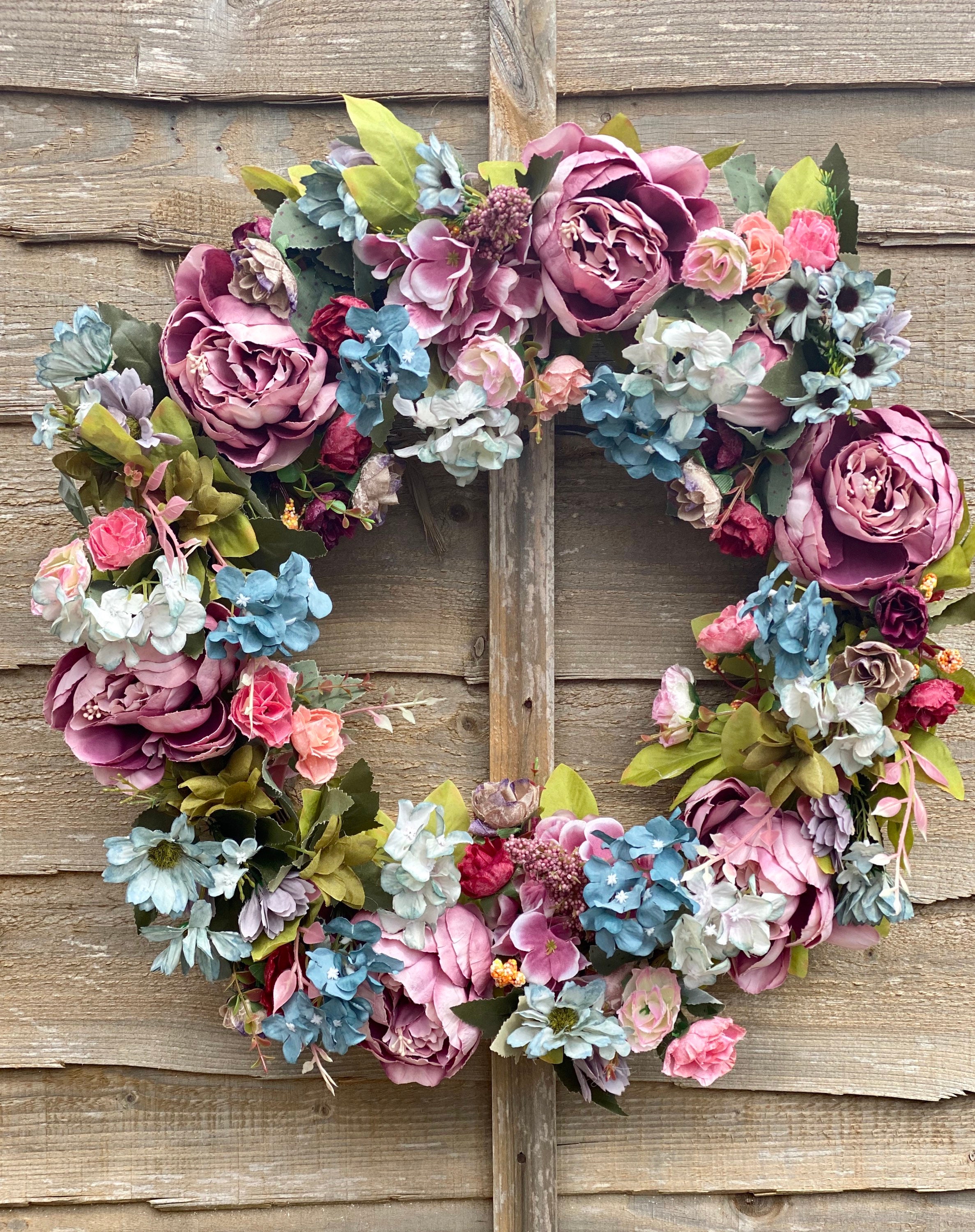 Rattan Artificial Flower Wreath Front Door Wreath Wedding Party Decoration DIY 