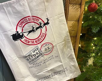 Santa Sack – Christmas Delivery Sack | Reusable Fabric Gift Bag - Extra Large