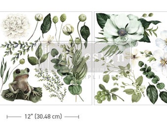 Maxi Decor Transfer – Froggy Green Meadows, Christmas release 2024, redesign with prima, nature, frog