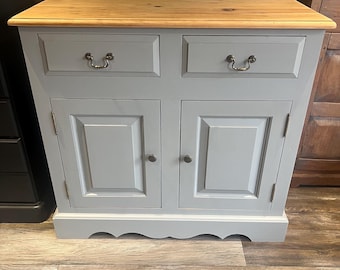 Solid pine sideboard, cupboard, storage, living room, dining room. Ready to be hand painted in your choice of colour