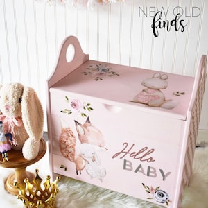 Hello Baby Furniture Decor Transfer 22&quot; x 30&quot; Dixie Belle Re-Design with Prima, Chalk Mineral Paint, animals, nursery, playroom