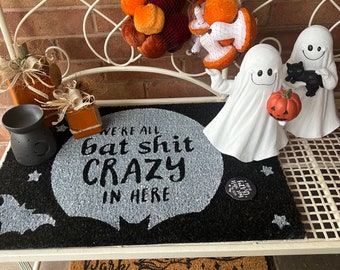 Batsh*t crazy Halloween doormat