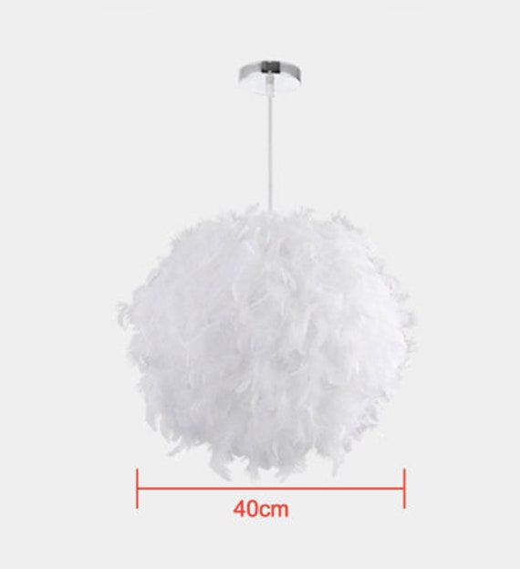 Pendant Light Ball Shape Feather 