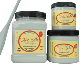 Manatee Gray | Dixie Belle Paint | Light Grey Chalk Mineral Paint 236ml 8oz, 473ml 16oz, 946ml 32oz, Shabby Chic Furniture update makeover