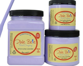 Lucky Lavender  Dixie Belle Paint | soft purple Chalk Mineral Paint 236ml 8oz, 473ml 16oz, 946ml 32oz, Shabby Chic Furniture update makeover