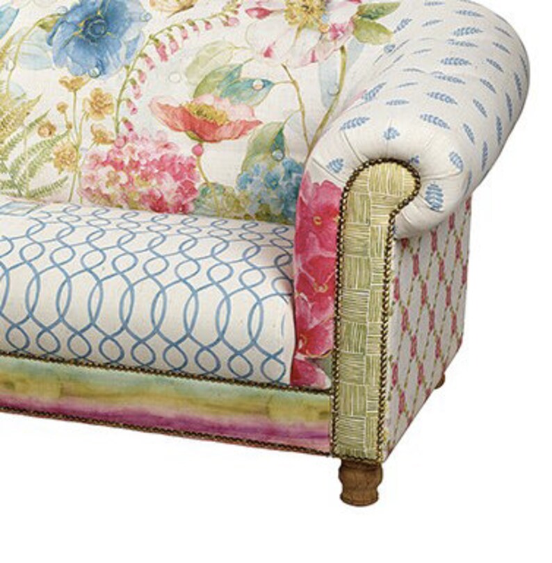 SOLD OUT Floral Sofa 23 seater chesterfield shabby chic Etsy