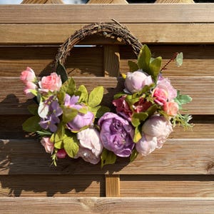 Door Wreath, Round, For The Front Door, Wedding, Home, Decoration, Artificial Flower, Wreath Peony, Dispaly, Easter, Christmas, Birthday