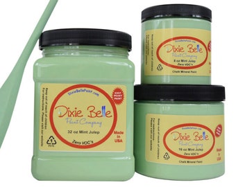 Mint Julep | Dixie Belle Paint | light green Chalk Mineral Paint | 236ml 8oz, 473ml 16oz, 946ml 32oz, Shabby Chic Furniture update makeover