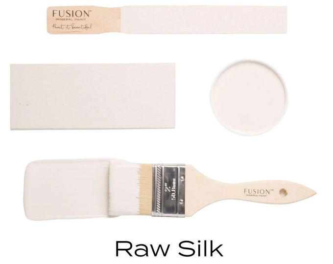 Featured listing image: Raw Silk, Fusion Mineral Paint, 500ml, Shabby Chic Furniture update makeover, milk paint, silk, chalk paint, upcycle, refinish, art