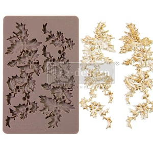 Prima Decor Moulds Holly Jolly Holidays SKU: PM667177, Casting mould, clay, resin, food grade, winter, Holiday collection design, Christmas