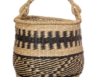 Seagrass nomad basket with handle, storage, home decor, natural, neutral home decor