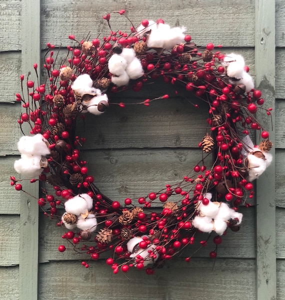 Corona De Nieve Navideña, Corona Navideña, Corona De Bolas Navideñas De