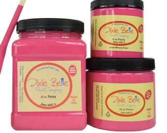 Peony, Dixie Belle Paint | Bright hot pink | Chalk Mineral Paint 236ml 8oz, 473ml 16oz, 946ml 32oz Shabby Chic Furniture update makeover