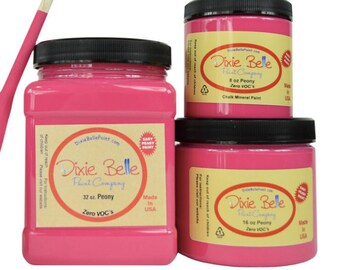 Peony, Dixie Belle Paint | Bright hot pink | Chalk Mineral Paint 236ml 8oz, 473ml 16oz, 946ml 32oz Shabby Chic Furniture update makeover