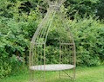 Green Rust Garden Bench, Wigwam Arbour Seat, Garden Furniture, patio, French style, farmhouse, outdoor seating, garden furniture, Heritage