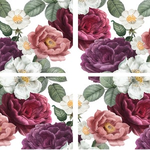 Belles and Whistles Furniture Decor Transfer FLORAL ROMANCE - 32&quot; x 22&quot; Dixie Belle, Re-Design with Prima, Chalk Mineral Paint