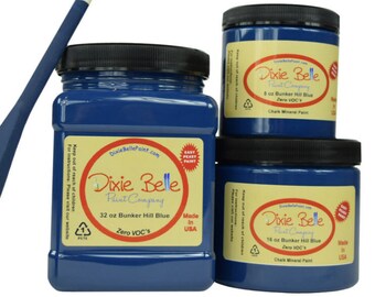 Bunker Hill Blue | Dixie Belle Paint | indigo | Chalk Mineral Paint 236ml 8oz, 473ml 16oz, 946ml 32oz, Shabby Chic Furniture update makeover