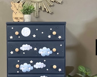 Sweet Lullaby Floral Garden Furniture Decor Transfer 24" x 35" Dixie Belle Re-Design with Prima, Chalk Mineral Paint, nursery, clouds, stars
