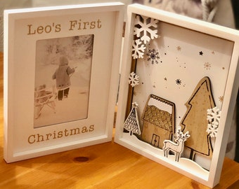 Personalised Christmas picture / photo frame, grandchildren, family Christmas photo, baby’s first Christmas, gifts for new parents / family