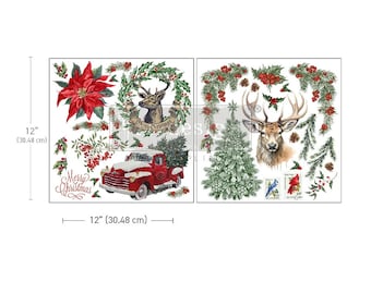 Prima Maxi Transfers - Christmas Memories SKU: PM667108, Rustic Charm, Decor Transfer, Upcycle, Crafts, Christmas, Winter Release 2023
