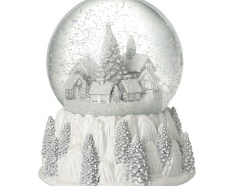 Musical Snow globe, Christmas, Glass, Village scene, living room decoration, winter wonderland