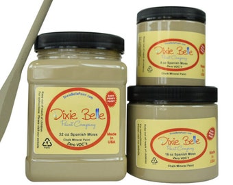 Spanish Moss | Dixie Belle Paint | green grey | Chalk Mineral Paint 236ml 8oz, 473ml 16oz, 946ml 32oz, Shabby Chic Furniture update makeover