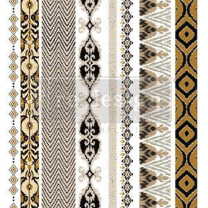 May include: A set of eight digital paper patterns featuring black, white and gold geometric designs. The patterns are seamless and can be used for a variety of projects, such as scrapbooking, card making and digital art.