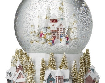 Snow globe, Snowman, family fun, Water Globe, Glass, Forest, nursery, office, living room decoration, winter wonderland