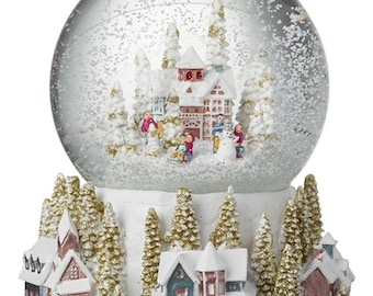 Snow globe, Snowman, family fun, Water Globe, Glass, Forest, nursery, office, living room decoration, winter wonderland