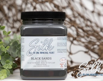 Black Sands Dixie Belle Silk All In One Mineral Paint - 20 Colours, Upcycle, Craft, Painting, Furniture, Kitchen Renovation water resistant